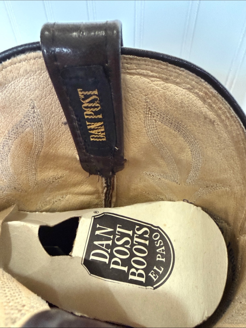 Dan Post  Brown Leather python  Snakeskin Western Boots 9 1/2 extra wide - Picture 3 of 12